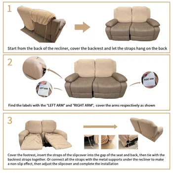 2 Vietīgo Sofa Cover All-Inclusive Elastīgs Recliner Krēslam Segtu Sabiezēt Spandex Šūpuļkrēsls Segtu Sauļošanās Krēslu Dīvāns Dīvāns Gulta Vāciņu