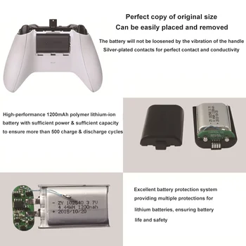 Superior 1200mAh Uzlādējams Litija Akumulatoru USB Lādētājs Kabelis XBOX VIENS Kontrolieris Akumulatoru spēļu vadāmierīces Akumulatora Nomaiņa