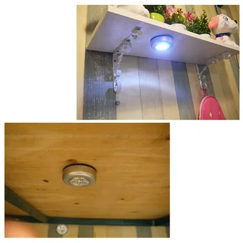 Pašlīmējošās LED Nakts Gaisma Bezvadu Akumulatora Barošanu Ietaupīt Enerģiju, Guļamistaba, Kabinets Daudzfunkcionālu Touch Nospiediet Sensors Mājas Apgaismojums