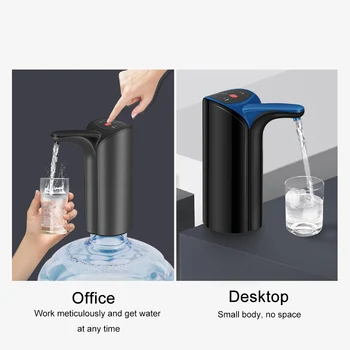 Sadzīves Duālais Režīms Ūdens Pudeli Sūknis USB Uzlādes Pārnēsājamas Elektriskās Automātiskā Dzeramā Ūdens Padeves Ūdens Pudele ar Slēdzi