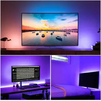 1M 2M 3M 4M 5M LED TV gaismas 5V USB Bluetooth RGB Neona Apgaismojums smart LED sloksnes Gaismas, tv HDTV fona dekorēšana Apgaismojums
