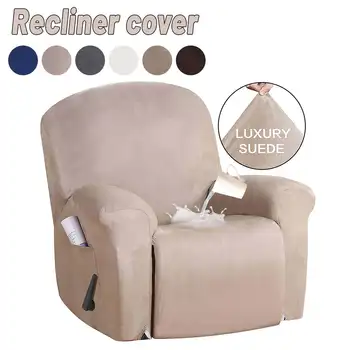 4-IN-1 Sadalīt Dizains Recliner Krēslam Segtu Augstu Stiept Zamšādas Dīvāna Pārsegs Mazgājams Sofa Cover Armchair Ietilpst Mēbeļu Aizsargs