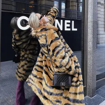 Leopard Mēteļi Jaunas Sievietes Mākslīgās Kažokādas Mētelis Luksusa Ziemā Silta Plīša Jaka Modes Mākslīgās Kažokādas Sieviešu Outwear Augstas Kvalitātes 3XL