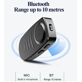 Bluetooth 5.0 Uztvērējs Ilgu spēles Laiku Ar 3,5 MM AUX Ligzdu Automašīnas Komplektu, Austiņām, Stereo Muisc Bezvadu Adapteri Adapteri