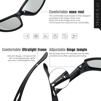 LIOUMO Sporta Braukšanas Photochromic Polarizētās Saulesbrilles, Vīriešu, Sieviešu Laukumā Brilles Anti-Glare Briļļu gafas de sol hombre