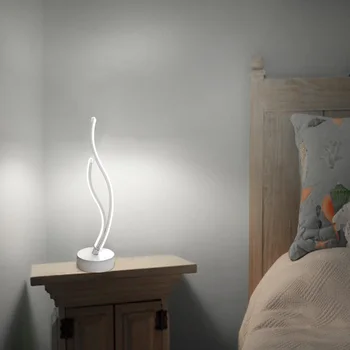 LED Galda Lampas Modernās Dekoratīvās Izliektās Gultas Gaismu Mājās Guļamistaba Puses Radošo Mājas Dekoru, Galda Lampas Apgaismojuma