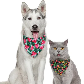 Vasarā Suns Galvas Apsējs Augļu Modelis Pet Cat Suns Bandanas Šalle Kokvilnas Mazu Suņu Kucēnu Regulējams Galvas Apsējs Priekšautiņi Suņu Aksesuāri