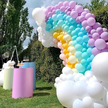 50gab Macaron Krāsu Pastelis Konfektes Baloni Lateksa Kārtu Baloons Par Dzimšanas dienas ballīti
