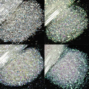 50g Nail Art Glitter Zaigojoša Ledus Pārslas naudas Sodu Amatniecības Spīguļi, Apdares Mākslinieks Nagu Vizuļi Pārslas Pigmenta Fragments Spangle H&*